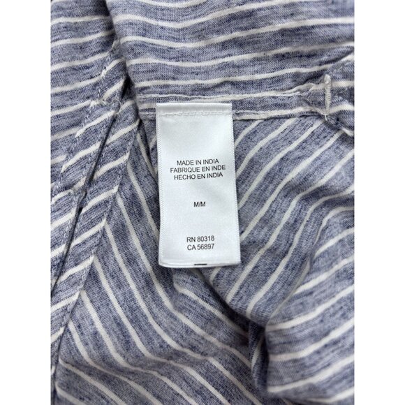 Lucky Brand Blue/White Striped Button-Down Shirt Womens M Cotton Blend Casual - Picture 5 of 11